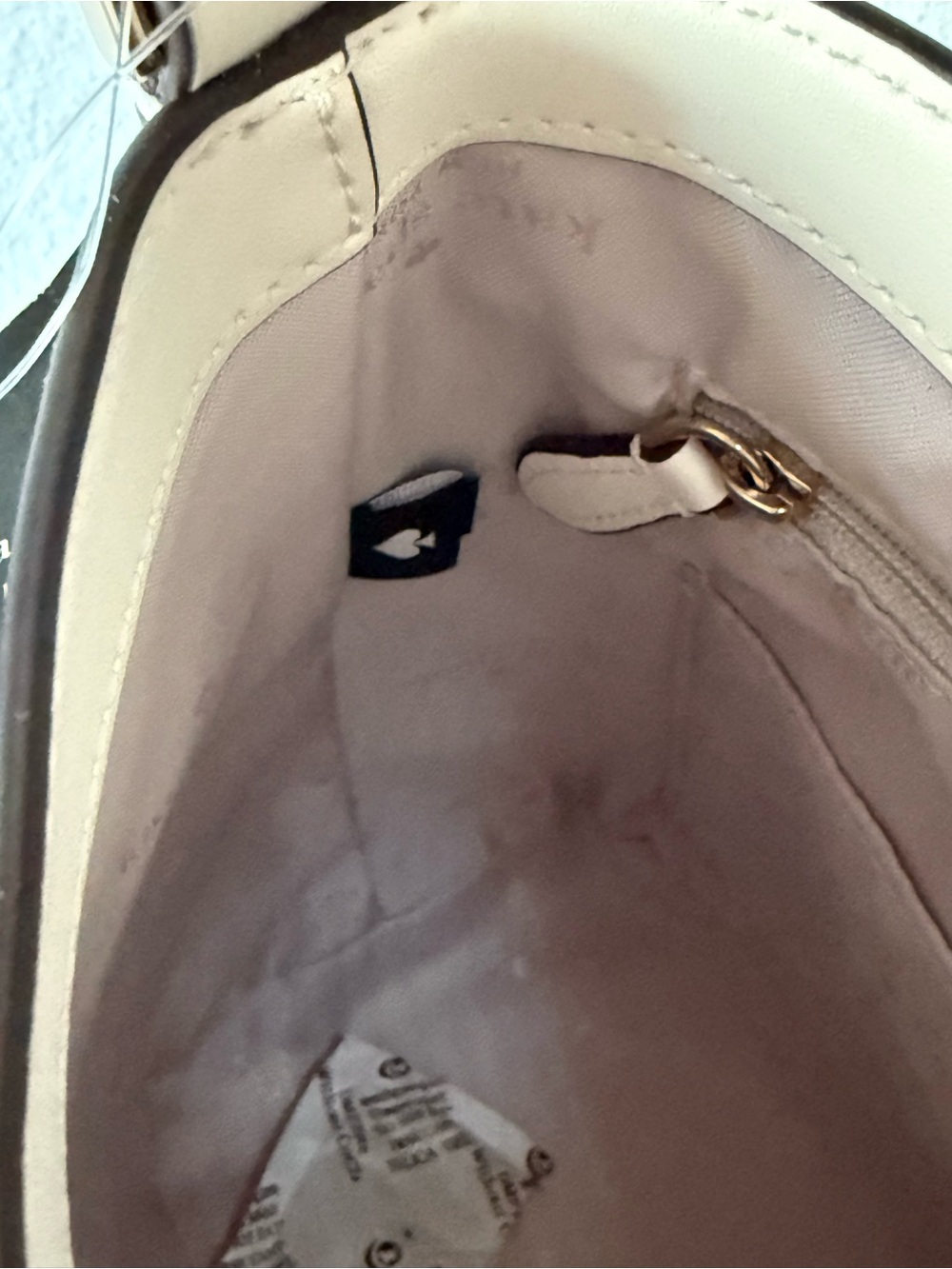 NWT Kate Spade “Reegan” KA753 smooth leather bucket bucket bag in meringue - Picture 13 of 16